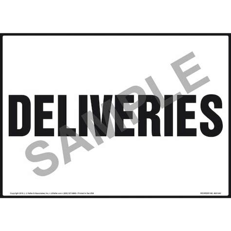 Deliveries Sign