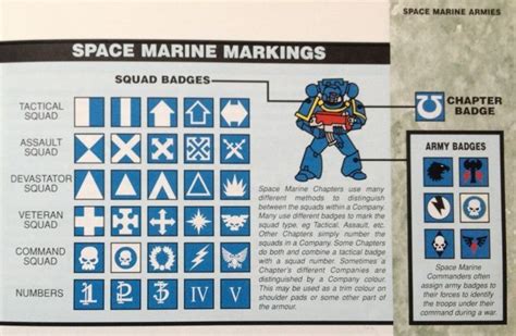 Space marine rank/role indication : r/40kLore