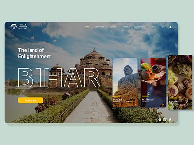 Website design| Bihar Tourism by Puja K. on Dribbble