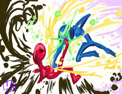 Stickman-Battle Red vs. Blue by blue-hugo on DeviantArt