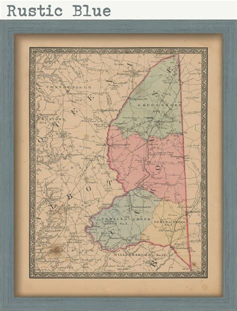 CAROLINE COUNTY MARYLAND 1866 Map Replica or Genuine - Etsy