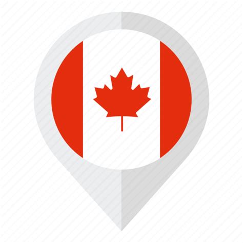 Canada, canada flag, country, flag, geolocation, map marker icon