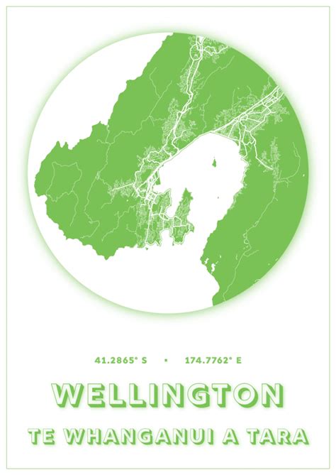 Wellington Map Dot | The Map Kiwi