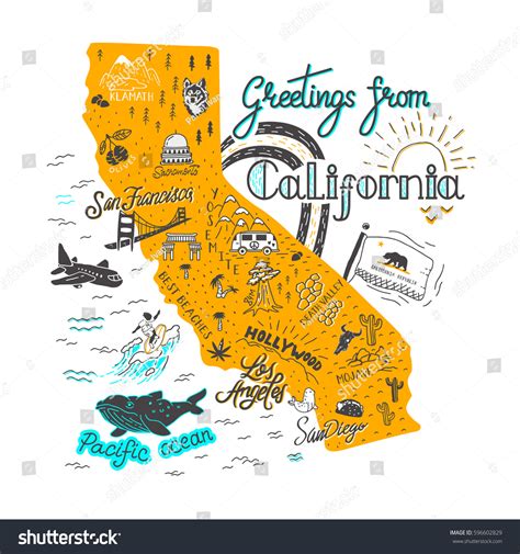 2,537 Map California Landmarks Images, Stock Photos, 3D objects ...