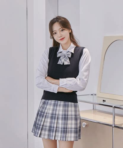 Lint prevention navy school uniform vest for girls♡ school uniform school uniform - GBM