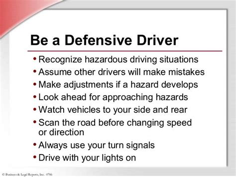 Defensive driving