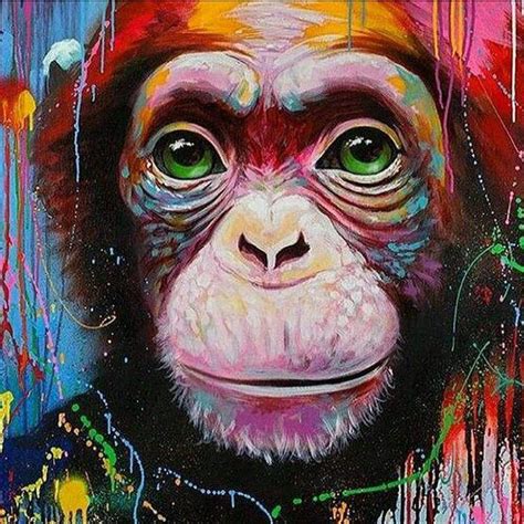 Color Orangutan Monkey 5D Diamond Painting - 5diamondpainting.com ...