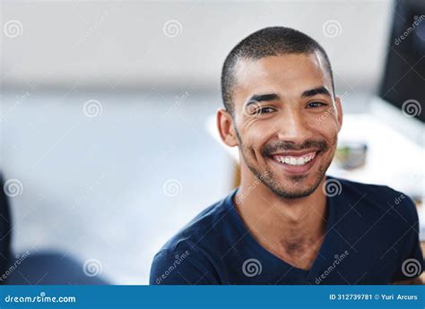 Happy, Office and Portrait of Business Black Man for Startup Career, Job Opportunity and Working ...