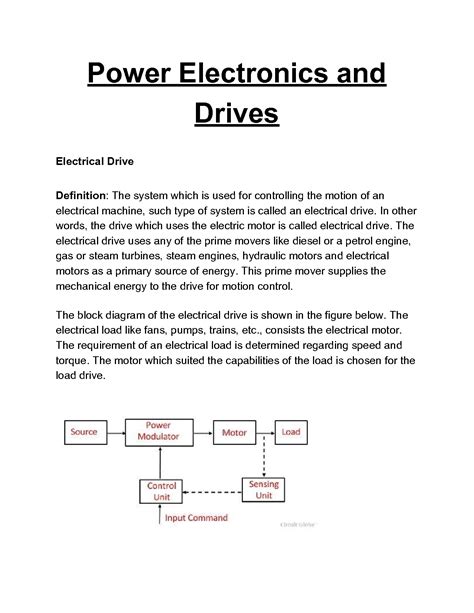 SOLUTION: Power electronics interview questions - Studypool