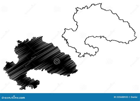 Yavatmal District Maharashtra State, Amravati Division, Republic of India Map Vector ...