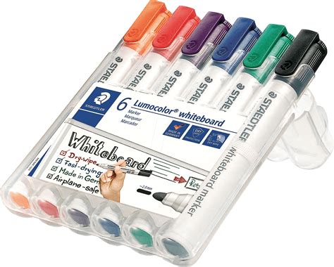 STAEDTLER 351WP6: Whiteboard marker set, 2 mm, 6 colours at reichelt elektronik