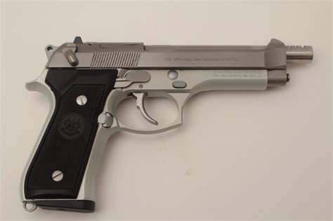 Beretta 92FS 9mm Semi-Auto pistol hard chrome finish with aftermarket ...