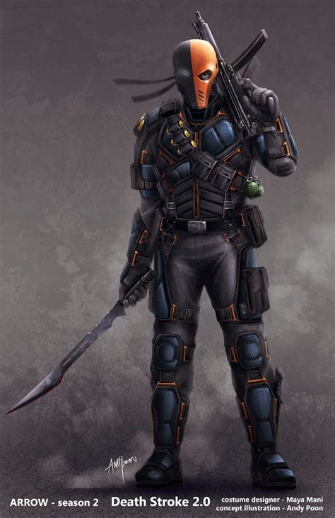 New Deathstroke and Nyssa Al G'hul ARROW Concept Art by Andy Poon ...