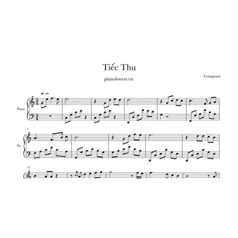 TIẾC THU - PIANO SHEET