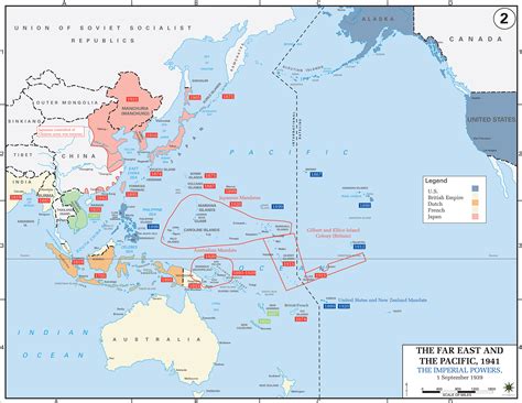 Map of WWII in the Pacific: The Imperial Powers 1939