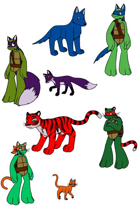 TMNT Half-Animal AU ref by MetaLatias5 on DeviantArt