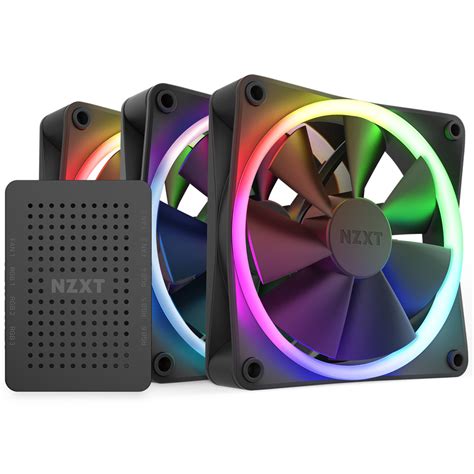 Buy NZXT F120 RGB Fan 120mm PWM Black Triple Pack [RF-R12TF-B1] | PC ...