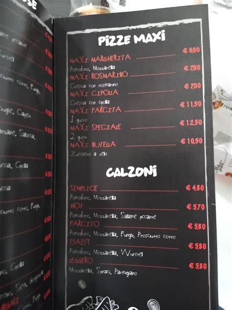 Menu at Larita's Pizza pizzeria, Ancona