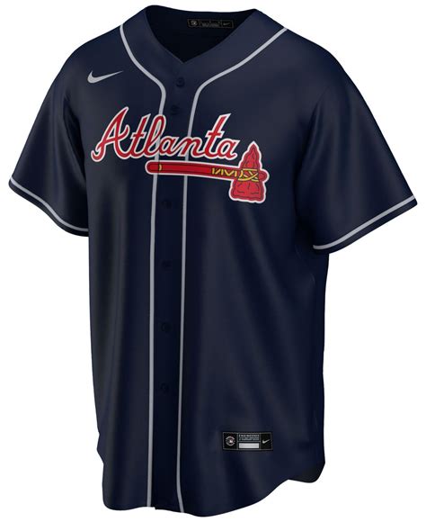 Nike Synthetic Ronald Acuna Atlanta Braves Official Player Replica Jersey in Navy (Blue) for Men ...