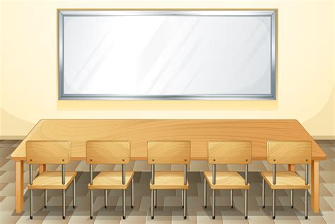 Classroom with whiteboard and chairs 359901 Vector Art at Vecteezy