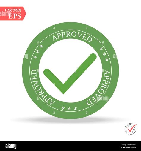 Green Approved stamp on white background eps Stock Vector Image & Art ...