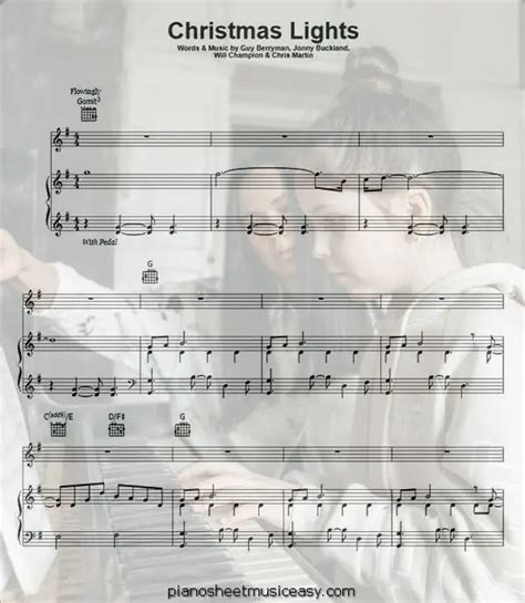 christmas lights coldplaysheet music - G Major