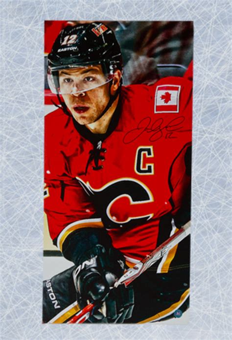 Jarome Iginla Calgary Flames Autographed 14x28 Art Canvas - NHL Auctions