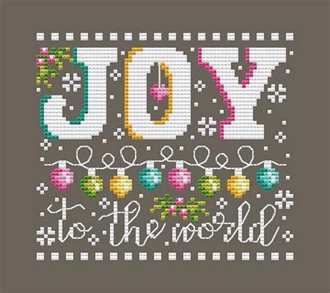 Shannon Christine Designs, Christmas Cross Stitch Pattern, Joy to the World - Etsy