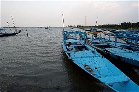 Chilika salt water Lake in Orissa for Bird watching boating & fishing