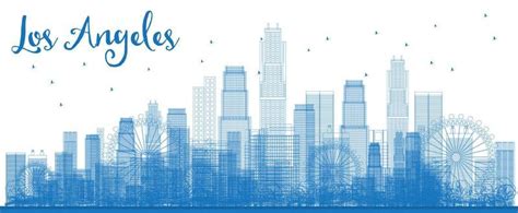 Los Angeles Skyline Vector Art, Icons, and Graphics for Free Download