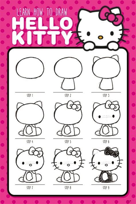 Hello Kitty Drawing Step By Step at GetDrawings | Free download