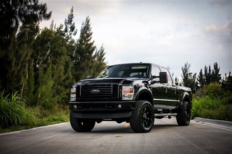 Black On Black - Bold F250 Super Duty Sitting on Black Fuel Wheels | F250, Fuel wheels, F250 ...