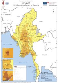 Myanmar Population Density Map