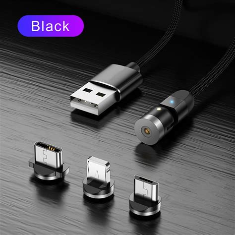 USB Magnetic Type-C Fast Charging Cable Magnet Cable Micro USB Charger ...