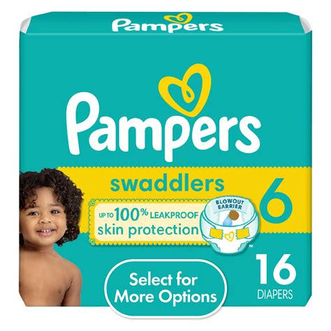 Pampers Swaddlers Diapers, Size 6, 16 Count (Select for More Options ...