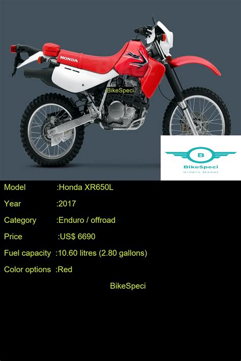 Honda XR650L | Price, Photos, Millage, Speed, Colours etc. | BikeSpeci | Price, Photos, Millage ...