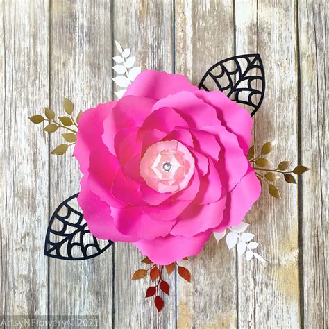 DIY Paper Flower Template In SVG And PDF Printable, Petal Template For Flower Making, AnF ...