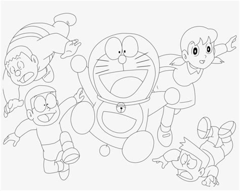 Download Transparent Doraemon Lineart By Efachan On Deviantart - Sketch Of Doremon Character ...
