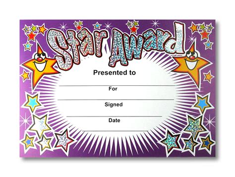 Sparkling Star Award Certificates | SuperStickers - SuperStickers