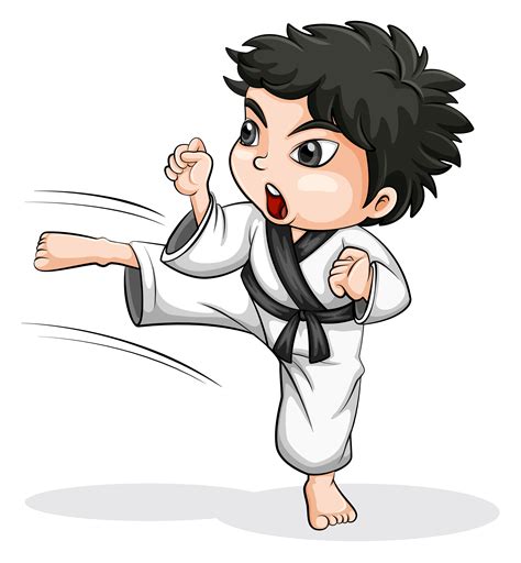 Un jugador de taekwondo asiático 365505 Vector en Vecteezy