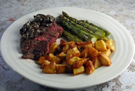 Bavette Steak cooked Sous-Vide with Mushroom Sauce