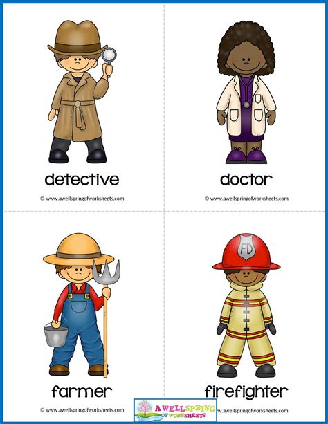 Check out this set of 56 community helpers flash cards! A great ...