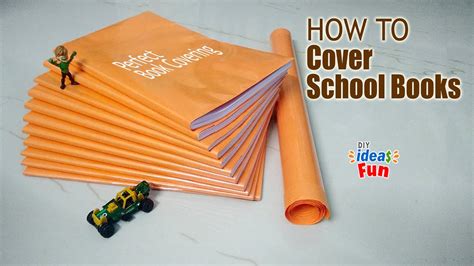 How to cover school books I Brown Paper Book Covering | #DIYIDEASFUN ...