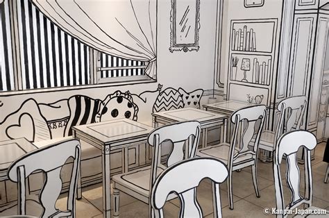 2D Cafe - Comic Strip Decor in Tokyo