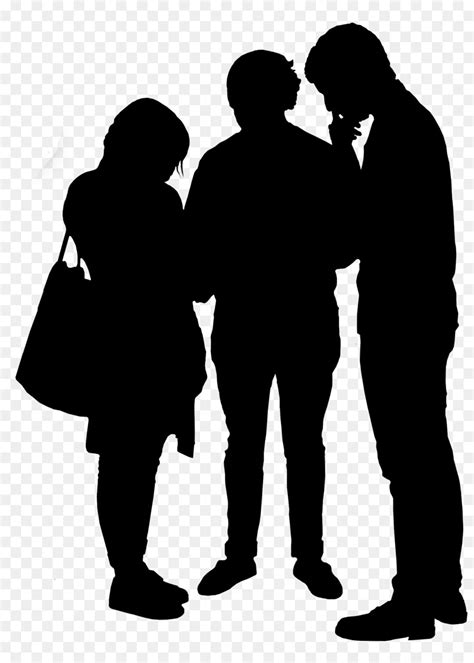 Free People Standing Together Silhouette, Download Free People Standing Together Silhouette png ...