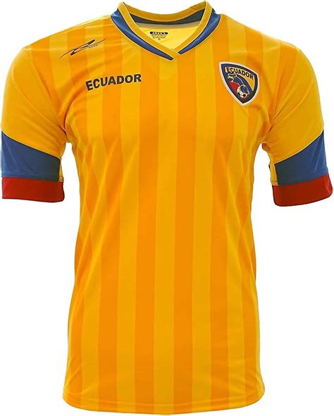 Amazon.com: Ecuador New Arza Soccer Jersey Yellow/Blue 100% Polyester ...