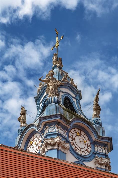 Durnstein Abbey Church, Austria Stock Image - Image of architecture ...