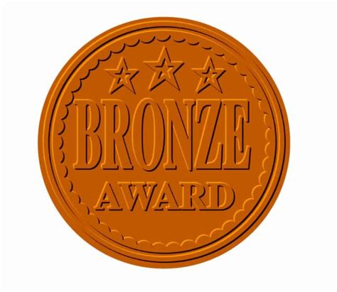 Metallic 'Bronze Award' Sticker 43mm - School Merit Stickers