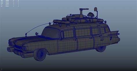 Ghostbusters car 3D model animated rigged | CGTrader