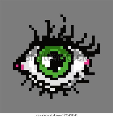 Pixel Art Eye Isolated Background Stock Vector (Royalty Free ...